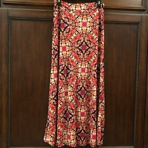 Orange Yellow and Black Maxi Skirt